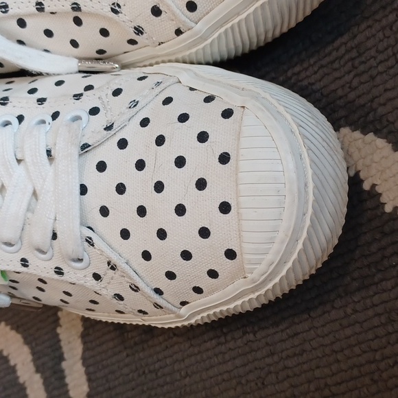 Cariuma White Polka Dot Canvas Oca Low Sneakers Women's 10 - Picture 3 of 15